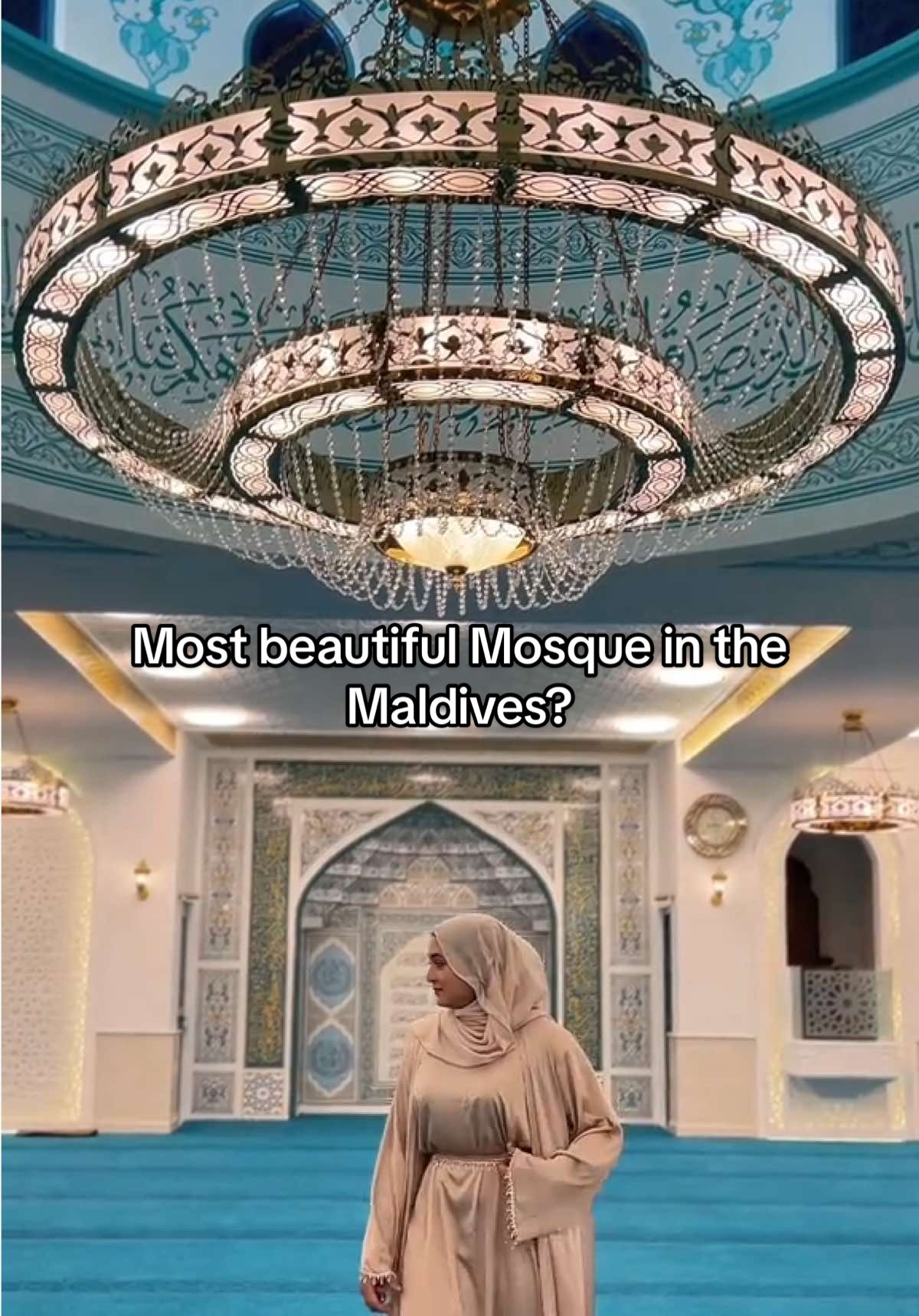 WAIT TILL YOU SEE THE INSIDE!!!✨✨🕌🇲🇻  One of the most beautiful Masjids in the Maldives 🕌 Truly a masterpiece! ✨  Traveled to B. Eydhafushi just to visit this beautiful Masjid&mdash;100% worth it! Had the blessing of praying here, Alhamdulillah. 💙 #maldives #masjid #mosque #islam #beautiful #masjidmohamedali #eydhafushi #fyp #blue #muslim #islamicarchitecture #peaceful #travel #iranian #turkish #morroco #persian #maldivian #white