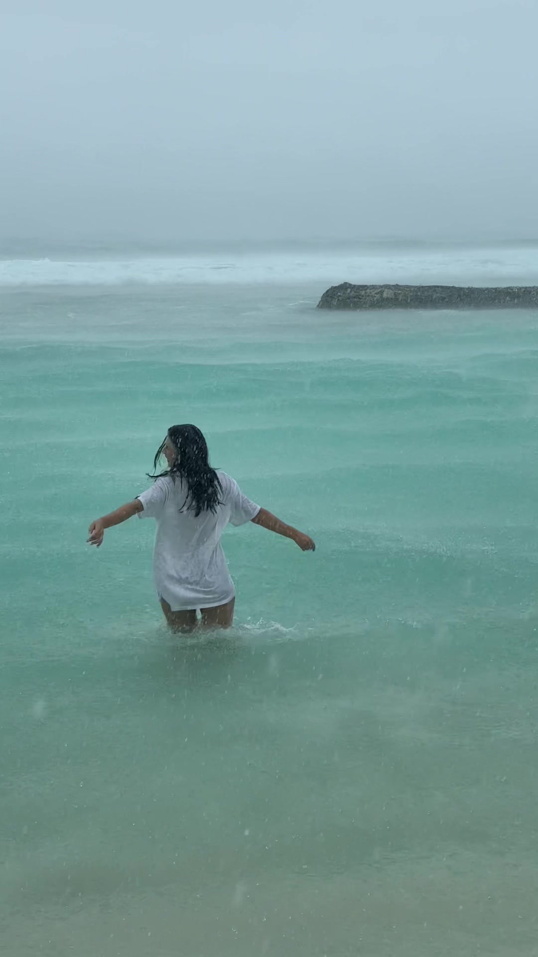 Maldivian rain 🥹 I was so happy  #maldives